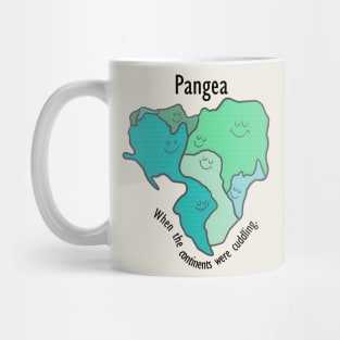 Pangea Continents Cuddling Green Mug